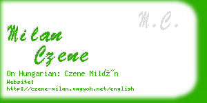 milan czene business card